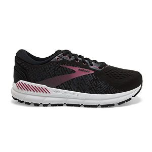 Brooks Addiction GTS 15 Womens Road Running Shoes Black/Pink/White | USA-MSG245863